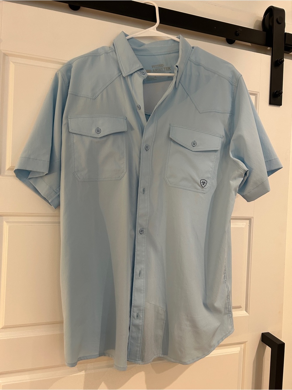 Ariat Light Blue Short Sleeve Button-Up Work Shirt